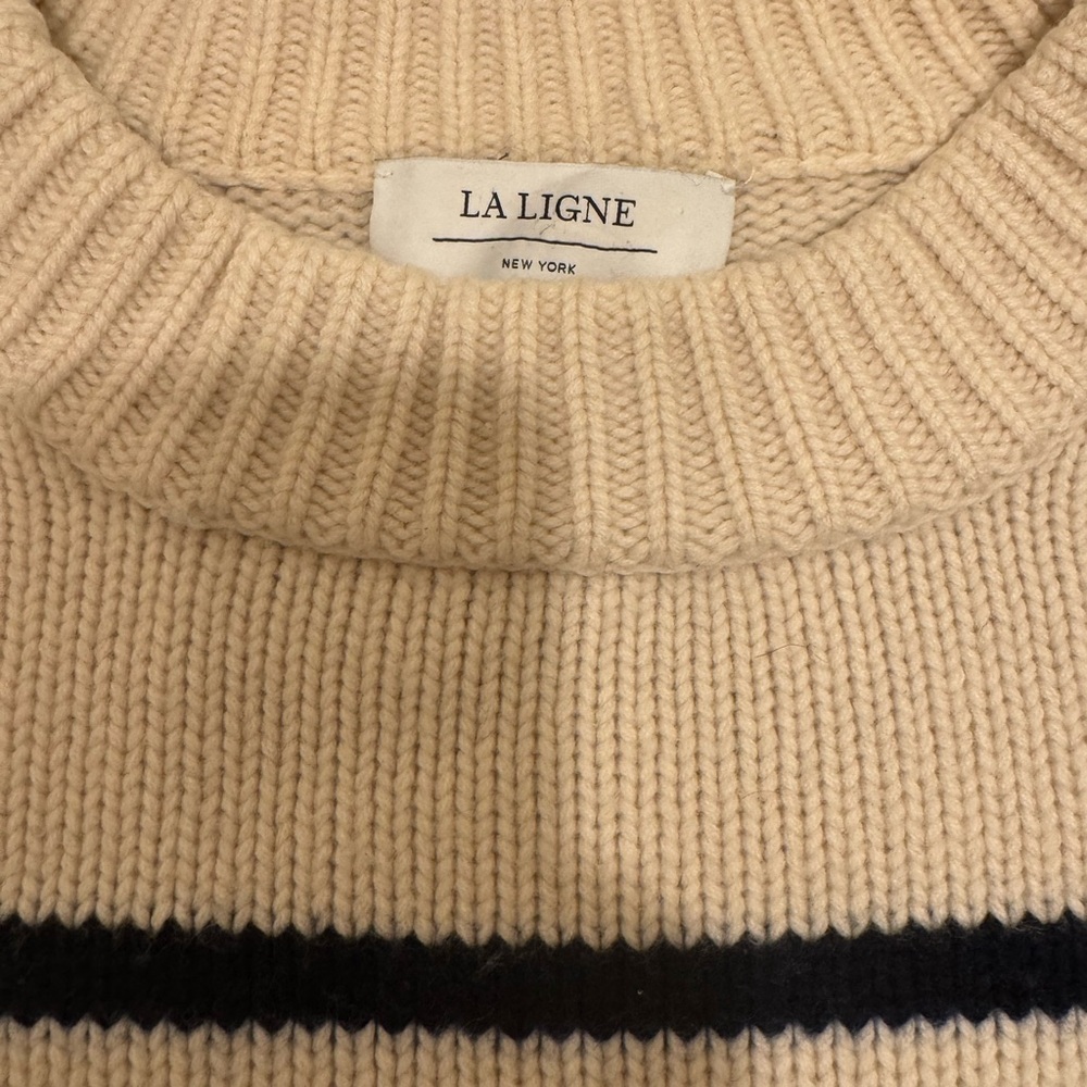 Striped Navy and Cream La Ligne Marin Sweater - Picture 4 of 4